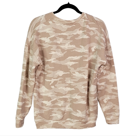 Athleta Studio to Street Printed Sweatshirt Neutral Camo Camoflage Pattern M - Picture 5 of 10